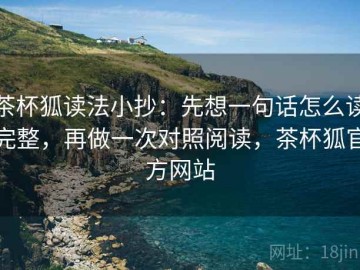 茶杯狐读法小抄：先想一句话怎么读完整，再做一次对照阅读，茶杯狐官方网站